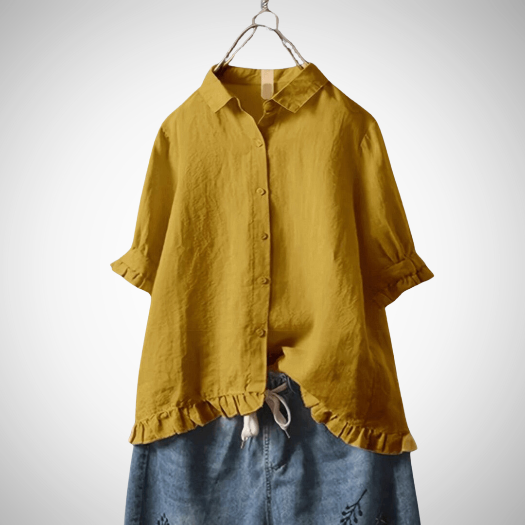 Leah | Elegant Fall-Summer Cotton Shirt