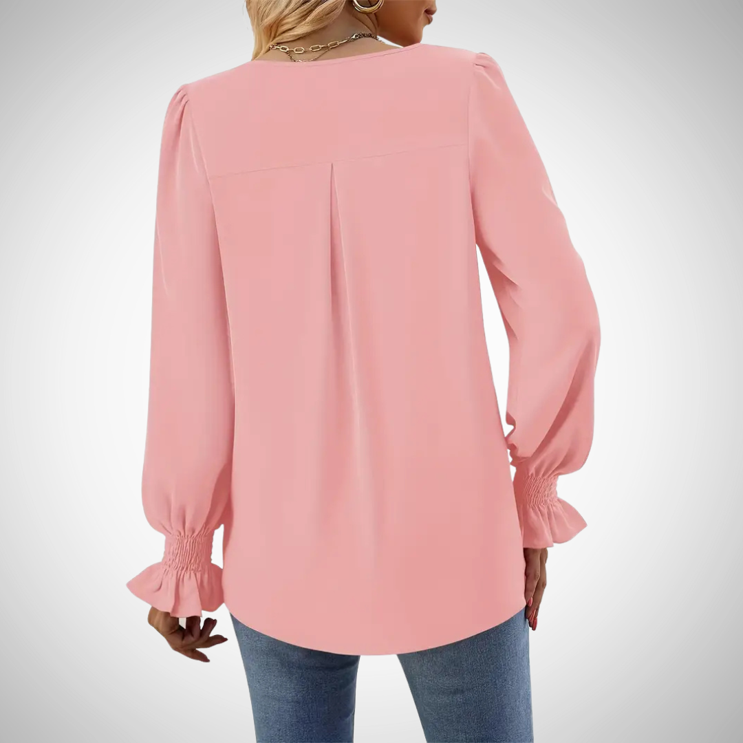 Anastasia | Graceful V-Neck Blouse