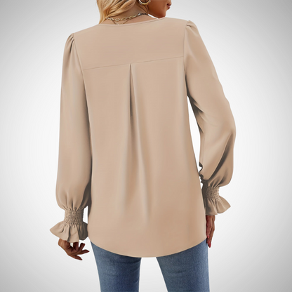 Anastasia | Graceful V-Neck Blouse