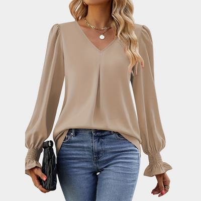 Anastasia | Graceful V-Neck Blouse