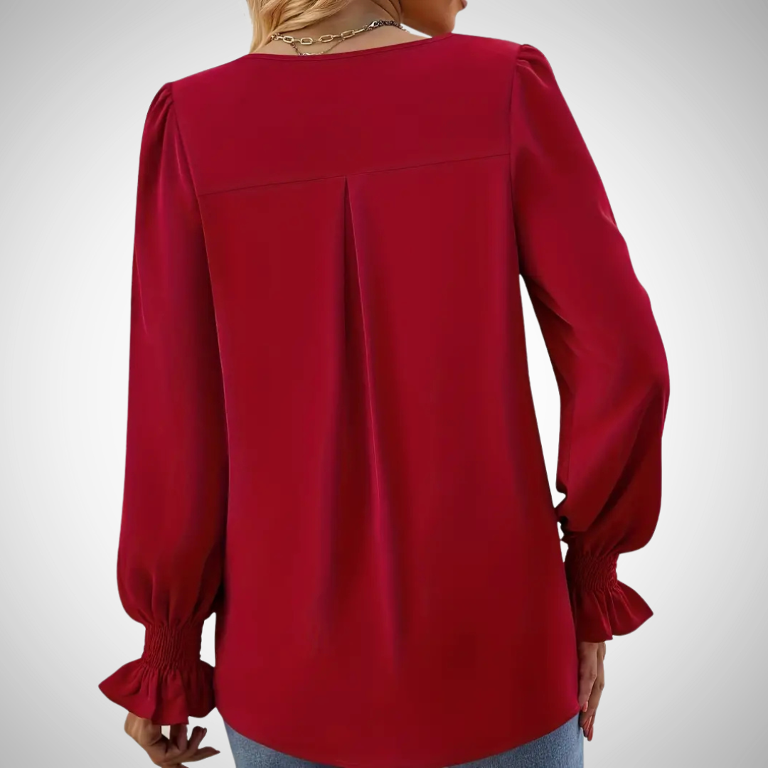 Anastasia | Graceful V-Neck Blouse