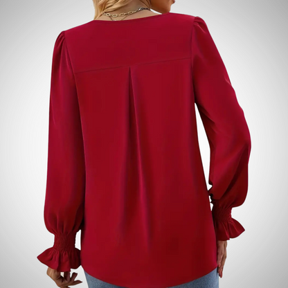Anastasia | Graceful V-Neck Blouse