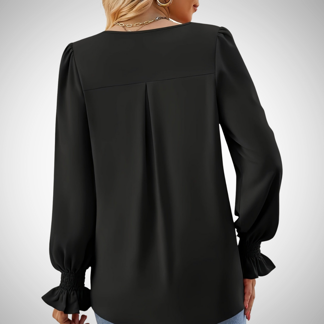 Anastasia | Graceful V-Neck Blouse