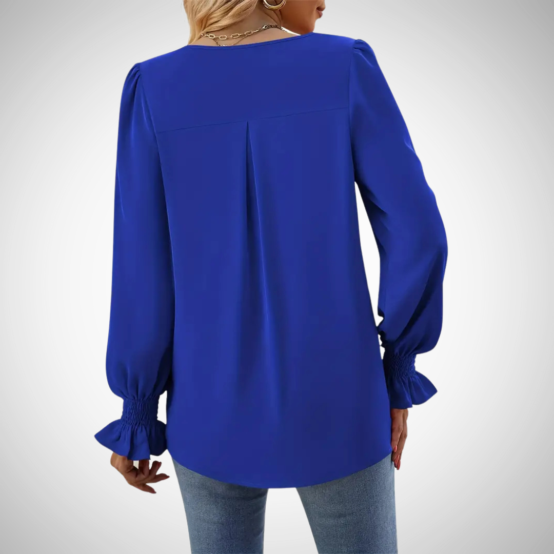 Anastasia | Graceful V-Neck Blouse