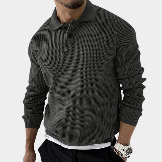 Ethan | Luxury Long-Sleeve Polo