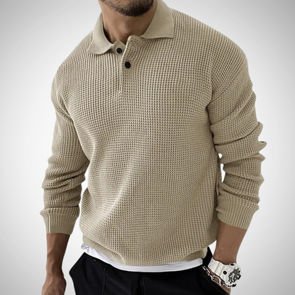 Ethan | Luxury Long-Sleeve Polo