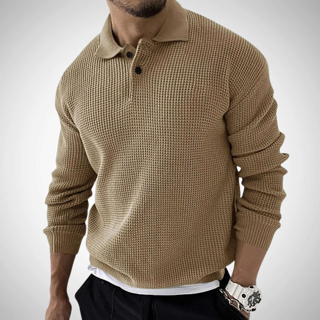 Ethan | Luxury Long-Sleeve Polo
