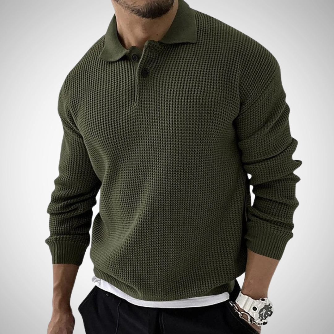 Ethan | Luxury Long-Sleeve Polo
