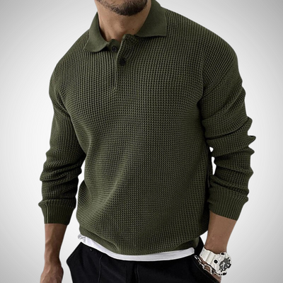 Ethan | Luxury Long-Sleeve Polo