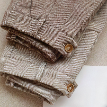 Elan | Elegant Pure Wool Tailored Trousers