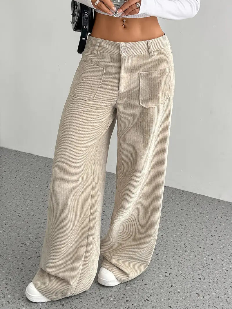 Tiff | Stylish Corduroy Fall Pants with Wide Legs