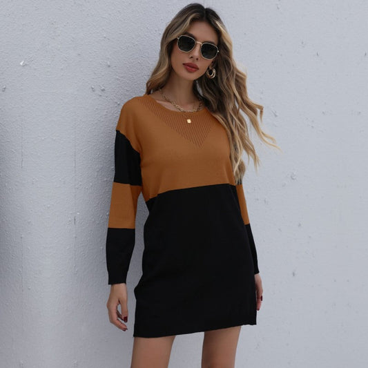 Belia | Chic Colorblock Knit Dress