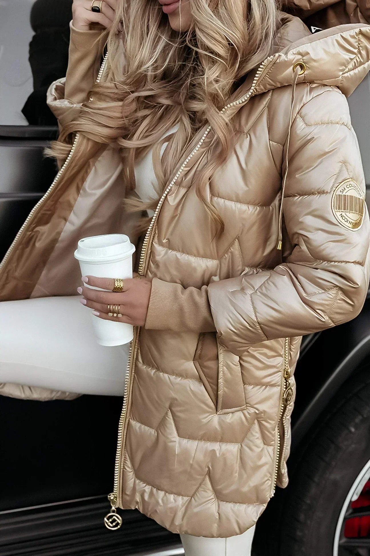 Nolwen | Elegant Winter Coat with Hood and Padding