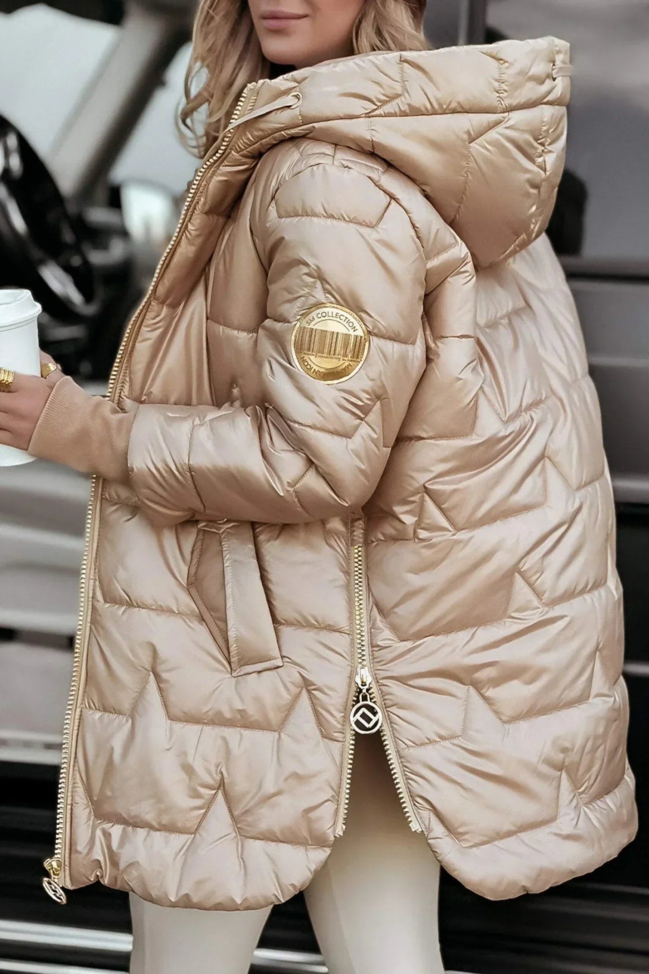 Nolwen | Elegant Winter Coat with Hood and Padding