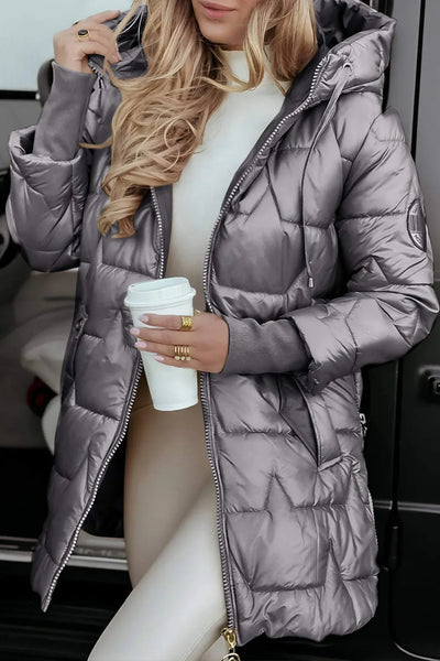 Nolwen | Elegant Winter Coat with Hood and Padding