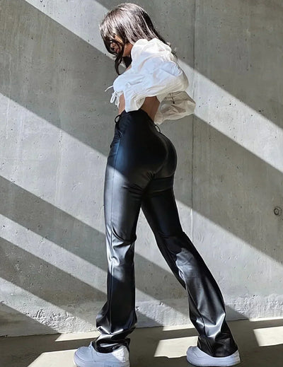 Sjuul | Leather High Waist Skinny Pants