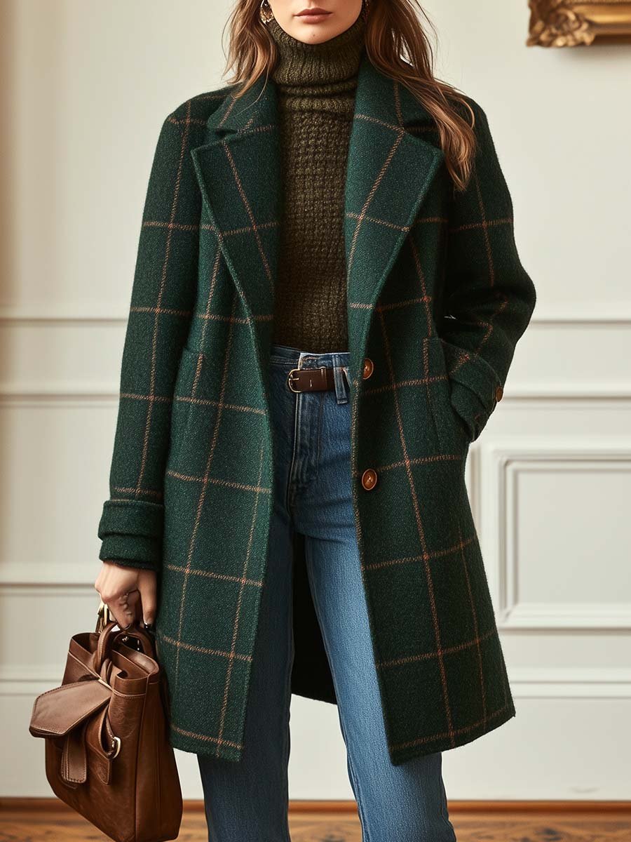Camaron | Wool Check Coat
