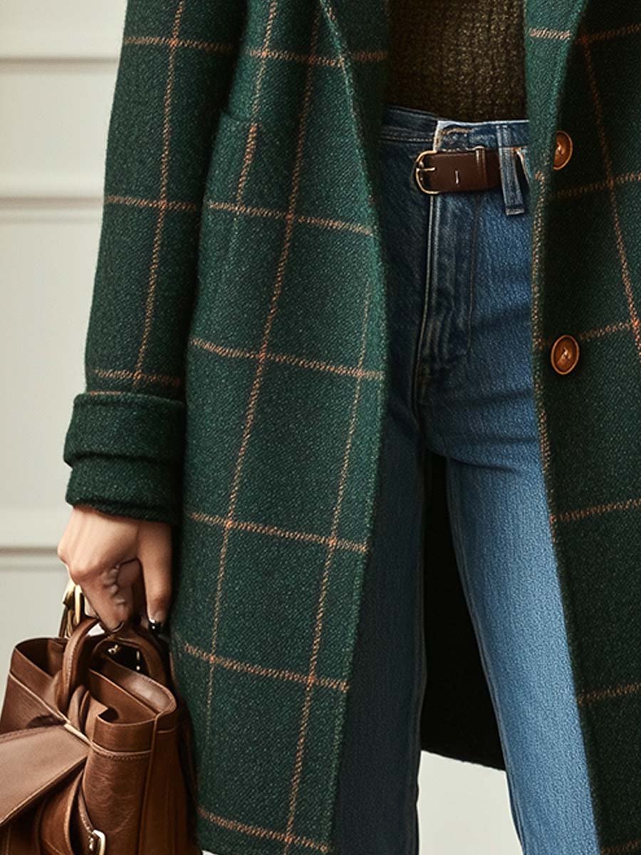 Camaron | Wool Check Coat