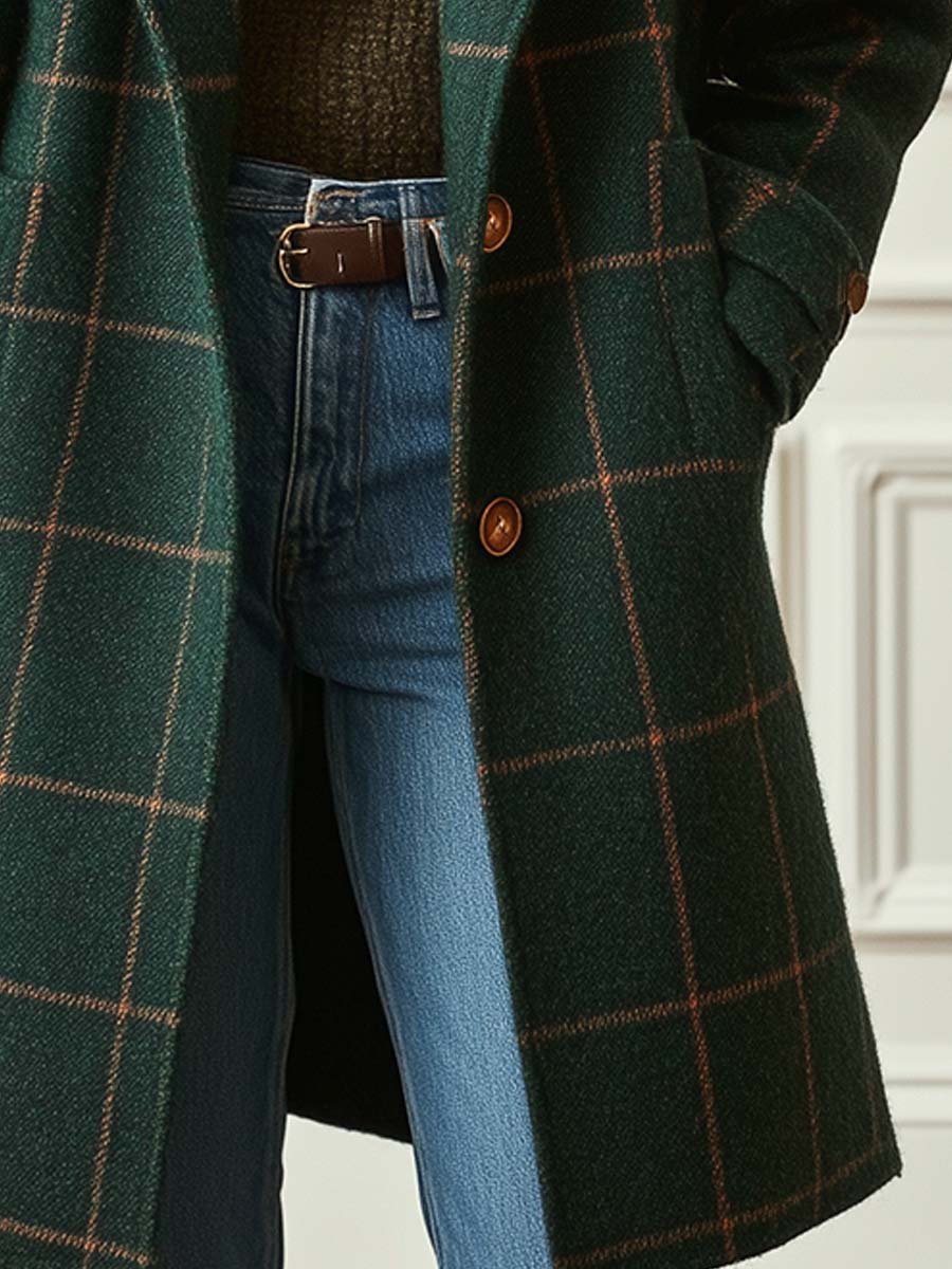 Camaron | Wool Check Coat