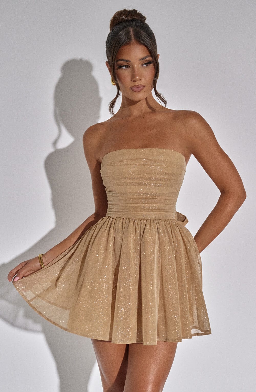 Katrina | Sparkling Gold dress