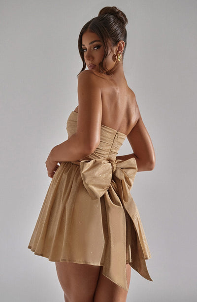 Katrina | Sparkling Gold dress