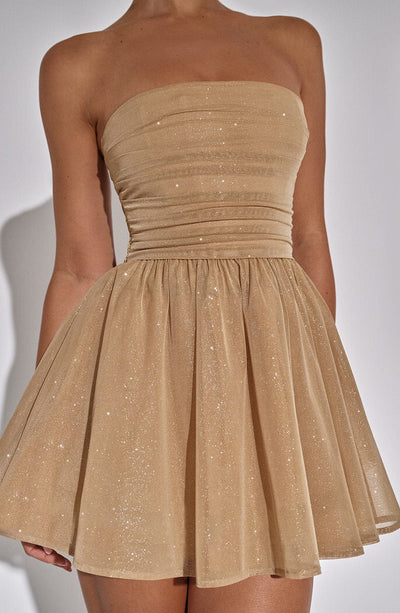 Katrina | Sparkling Gold dress