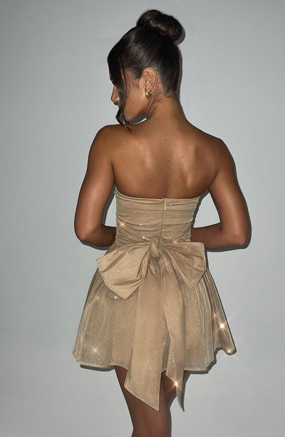 Katrina | Sparkling Gold dress