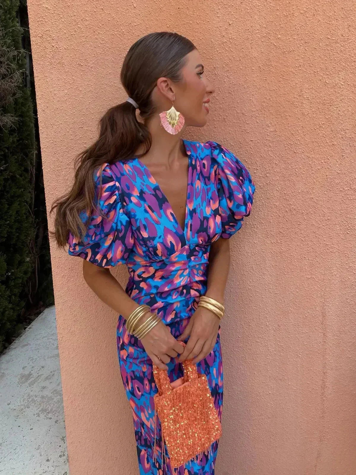 Luna | Stylish Colorful Midi Dress