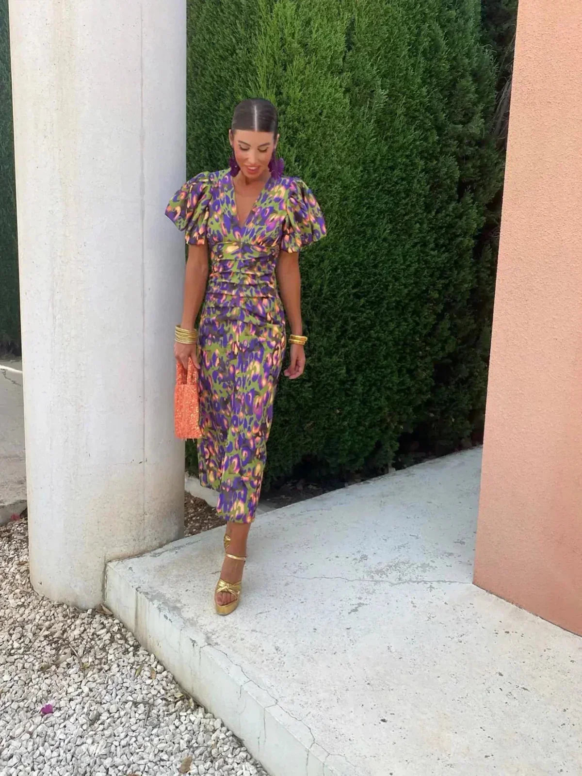 Luna | Stylish Colorful Midi Dress