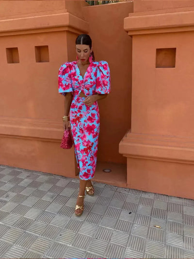 Luna | Stylish Colorful Midi Dress