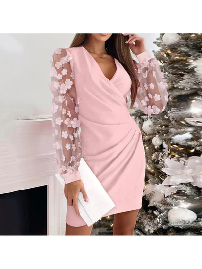 Cristina - Elegant Sleeve Wrap Dress