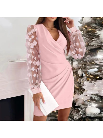 Cristina - Elegant Sleeve Wrap Dress