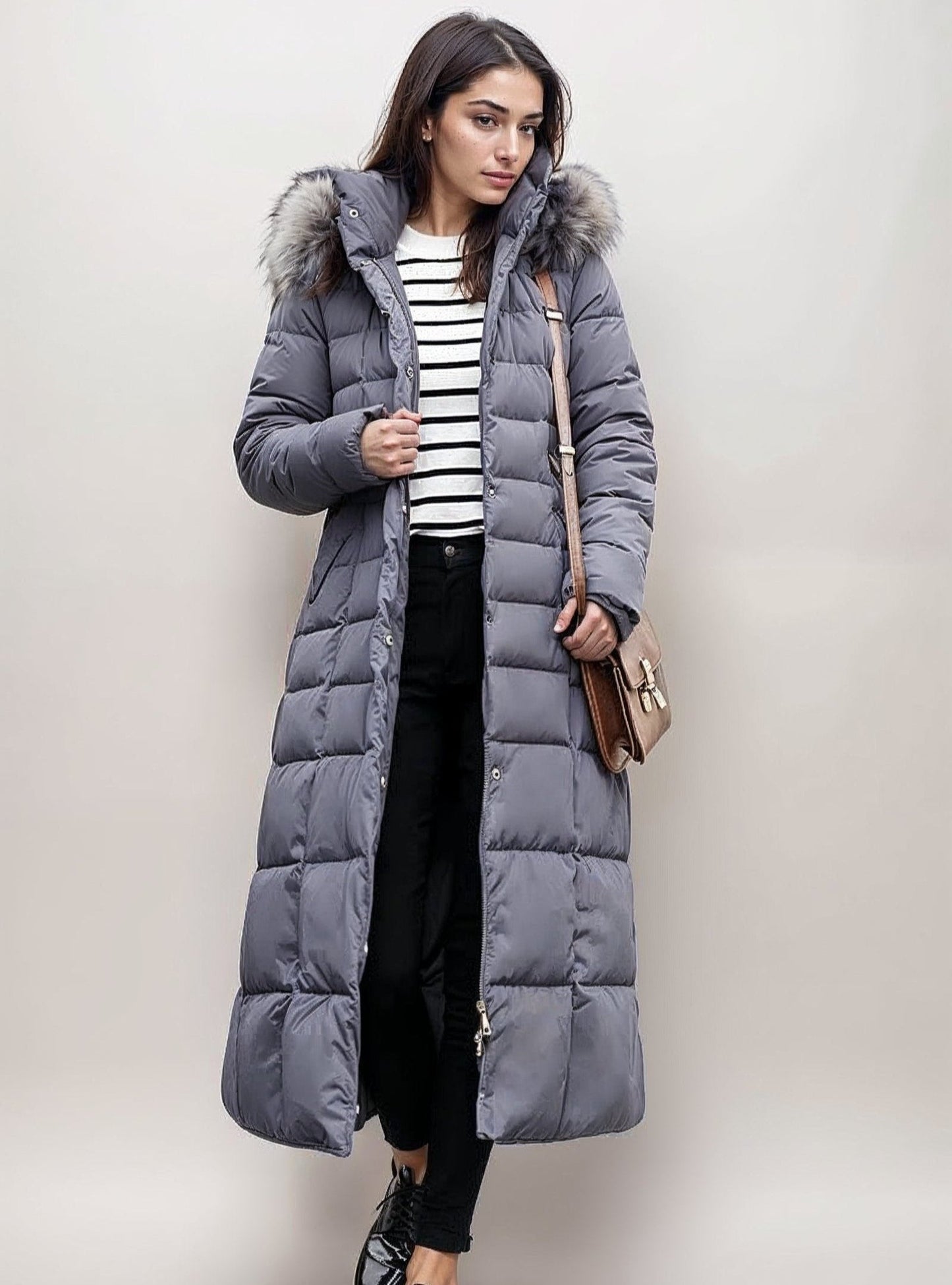 Isla | Long Belted Puffer Coat