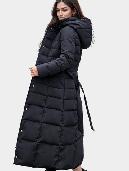 Isla | Long Belted Puffer Coat