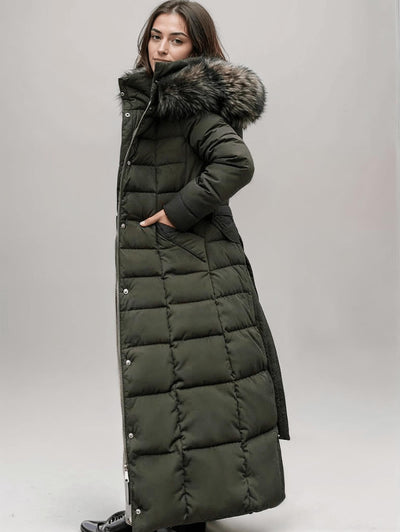 Isla | Long Belted Puffer Coat