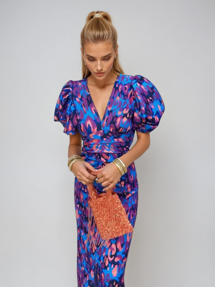 Luna | Stylish Colorful Midi Dress