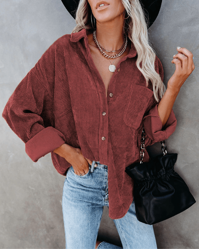 Floor | Stylish Comfortable Corduroy Blouse