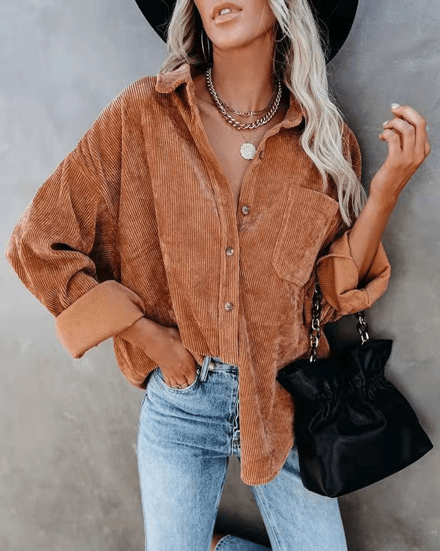 Floor | Stylish Comfortable Corduroy Blouse